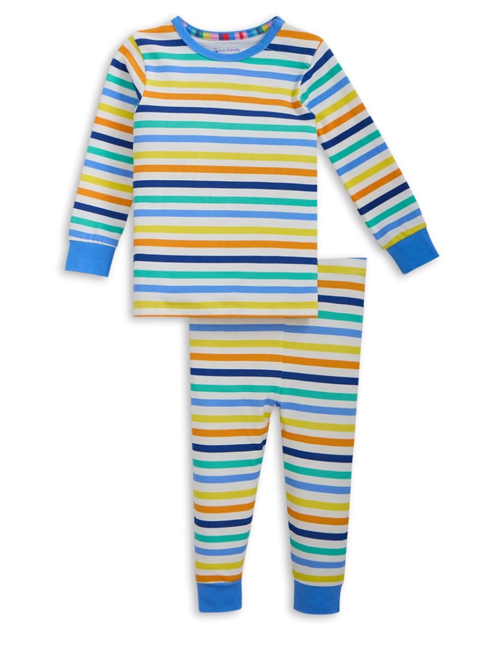 NWT Magnetic Me CloudStretch Blue Stripe 2-Piece Boys Pajamas TENCEL